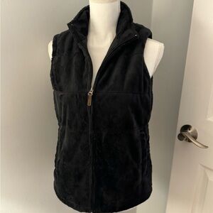 Vintage Columbia women’s black lined fleece vest size medium